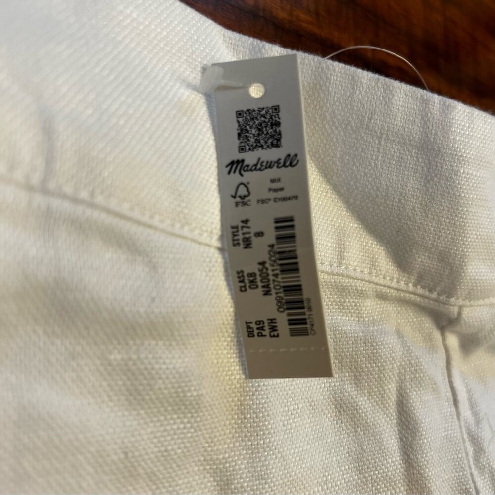 NWT Madewell Pull-On Straight Crop Pant in Eyelet White Size 8 - Picture 9 of 10